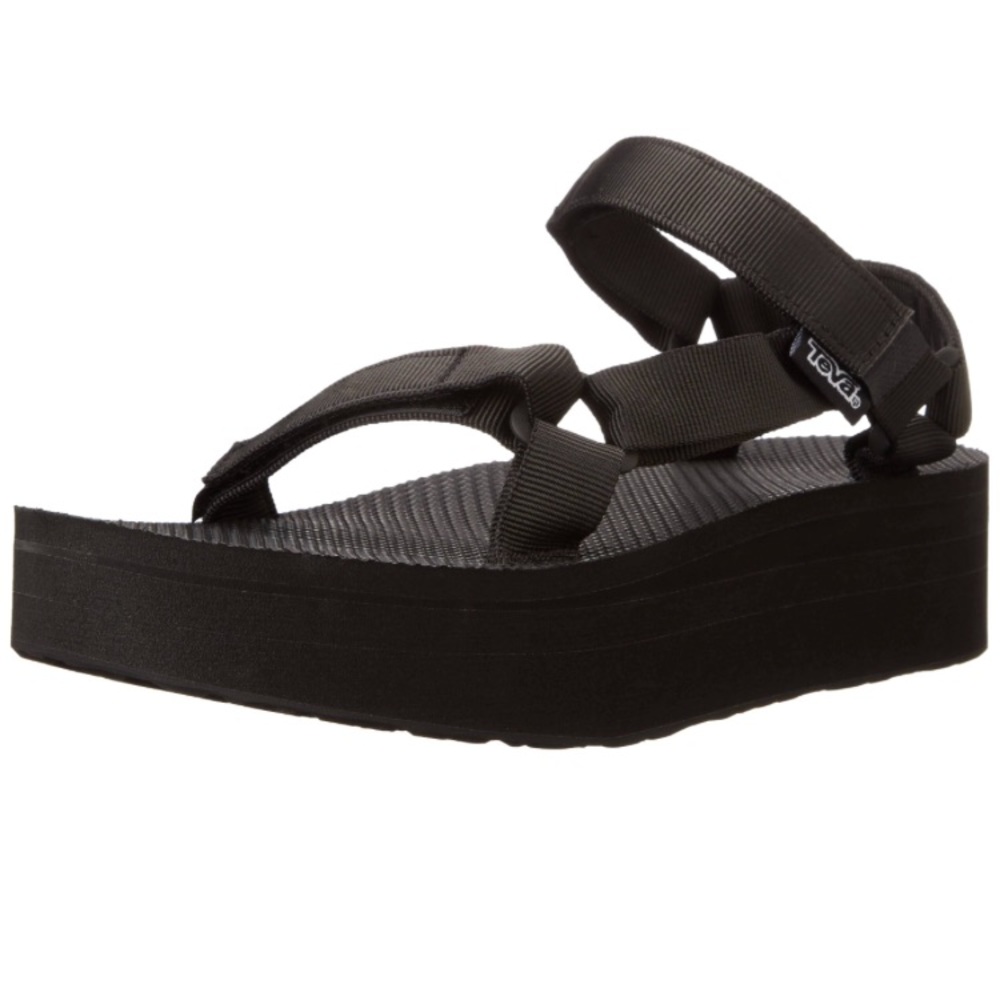 Black platform Tevas